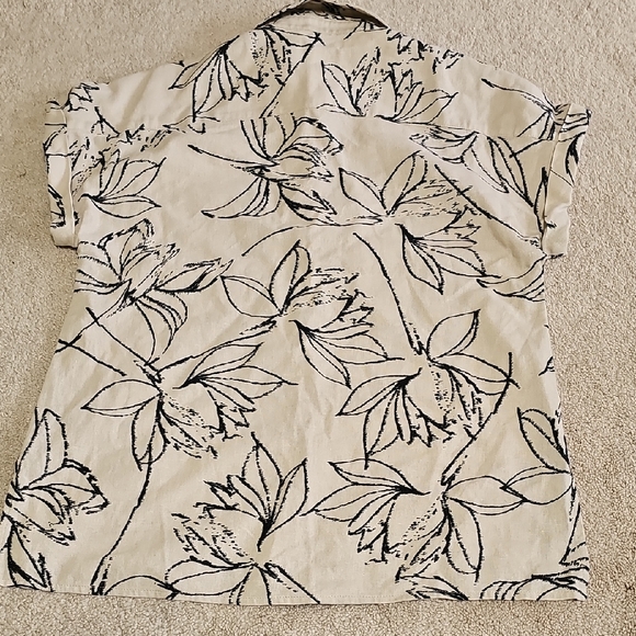 Calvin Klein Black and Cream Patterned Shirt - Picture 3 of 7